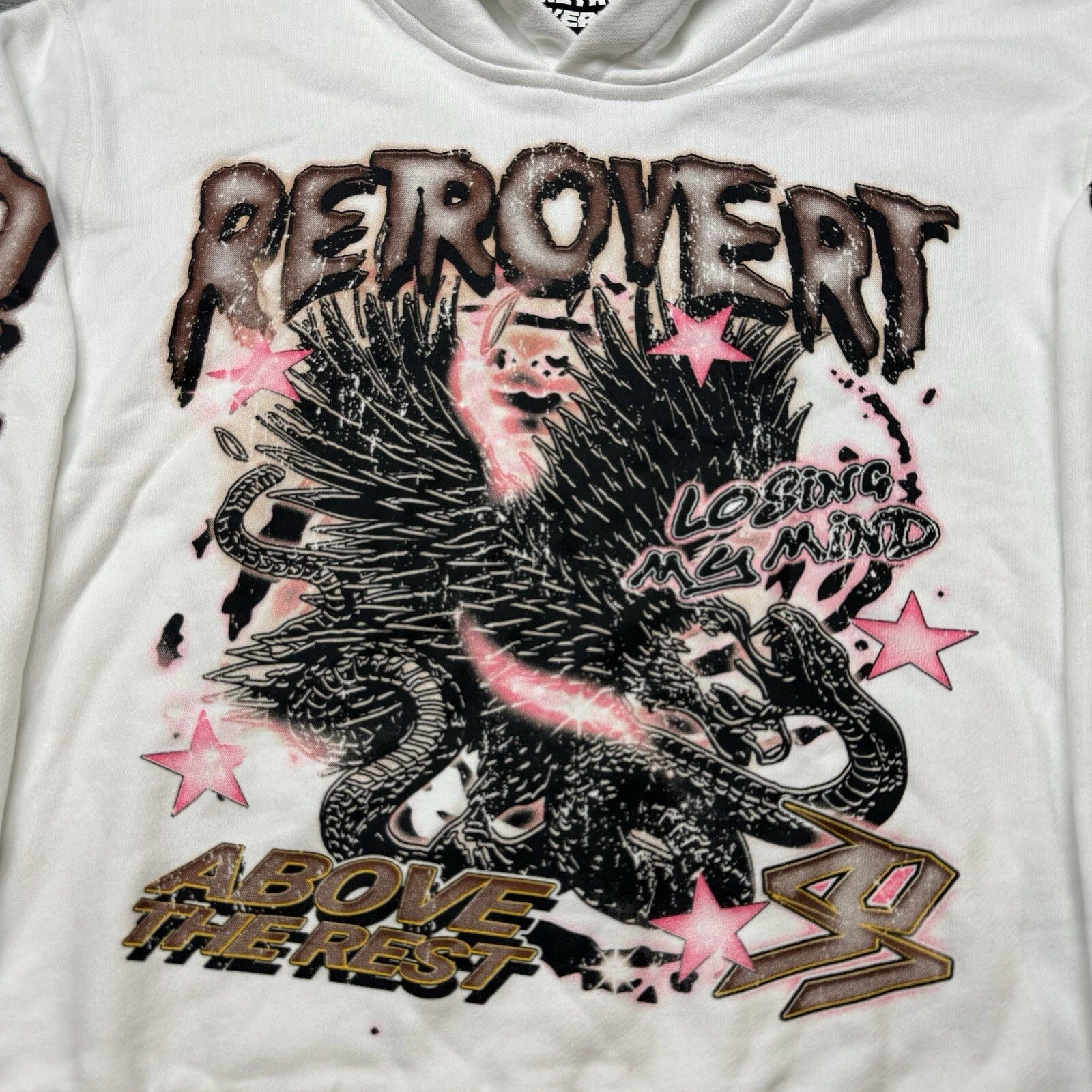 RETROVERT LOSING MY MIND white hoodie