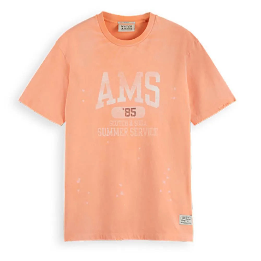 Scotch & Soda Denim Washed Graphic short sleeve T-shirt