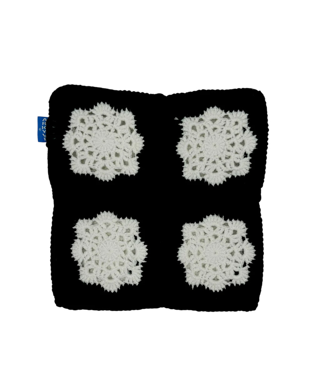 Black Snowflake Crochet Cat Hat