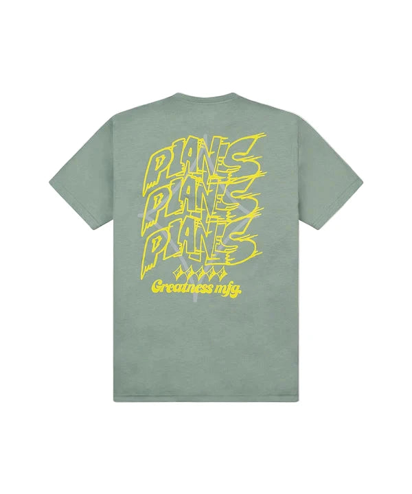 Paper Planes Stacked Tee - ICEBERG GREEN