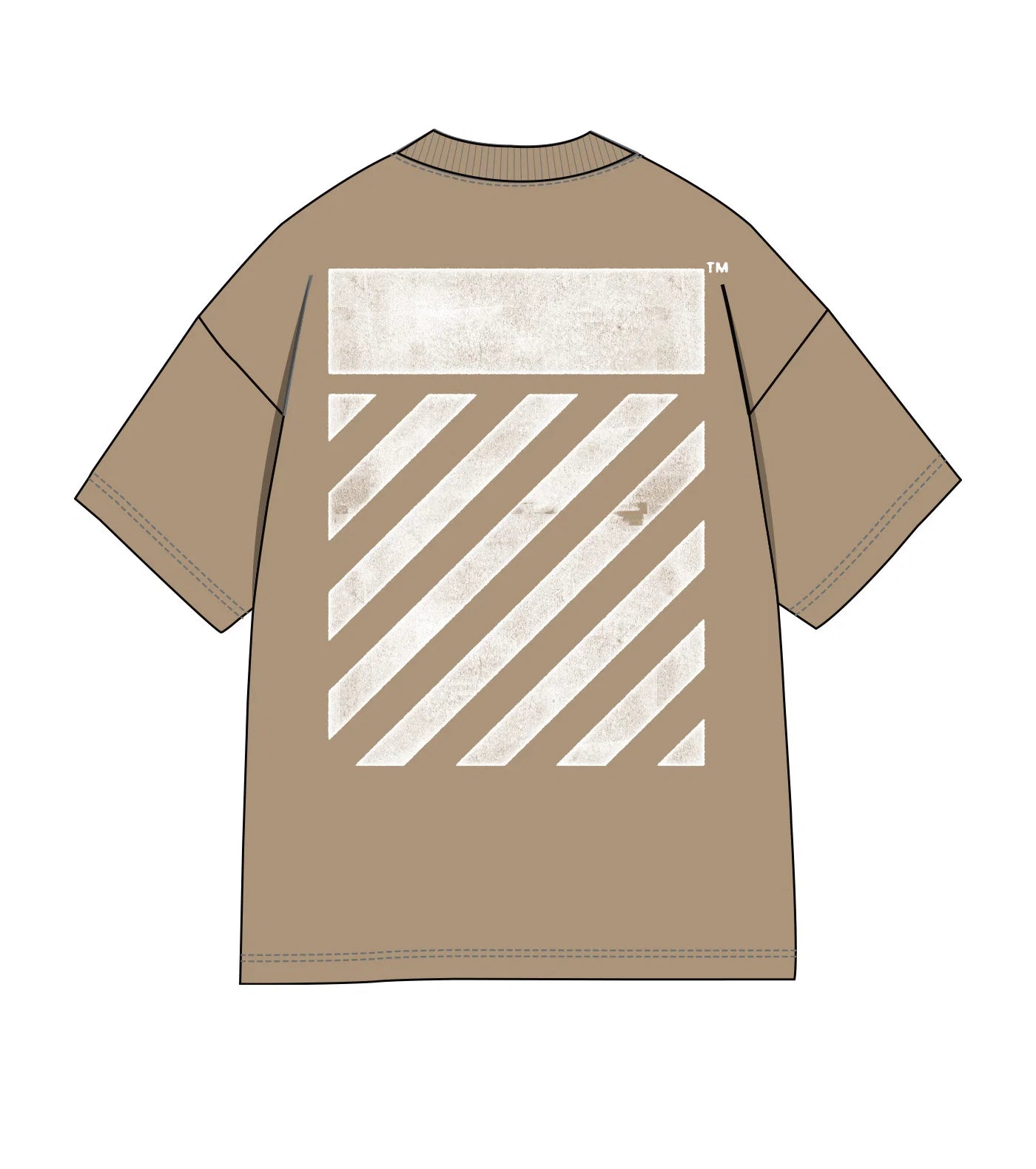 L/AB Diagonal Oversized T-Shirt 'cornstalk'