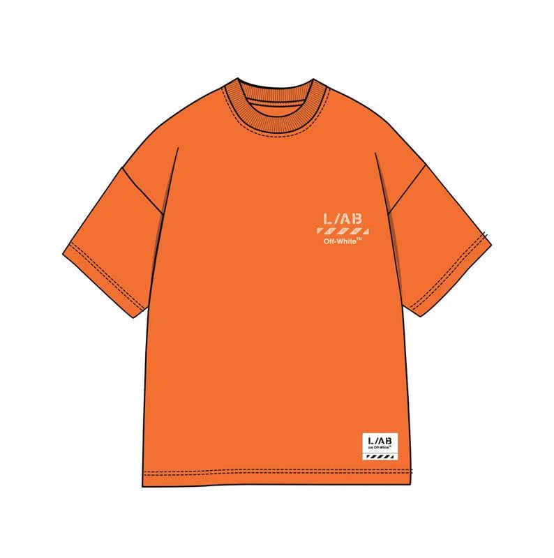 L/AB Diagonal Oversized T-Shirt 'orange tiger'