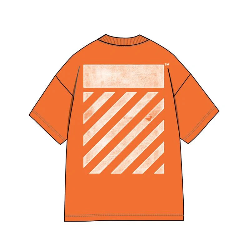 L/AB Diagonal Oversized T-Shirt 'orange tiger'