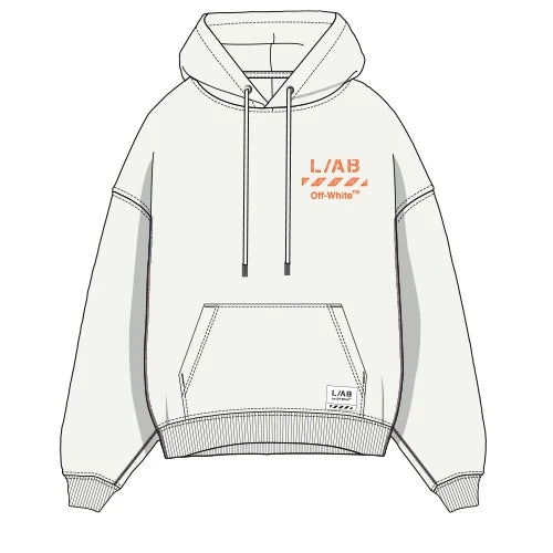 OFF WHITE LAB MEN DIAG HOODIES