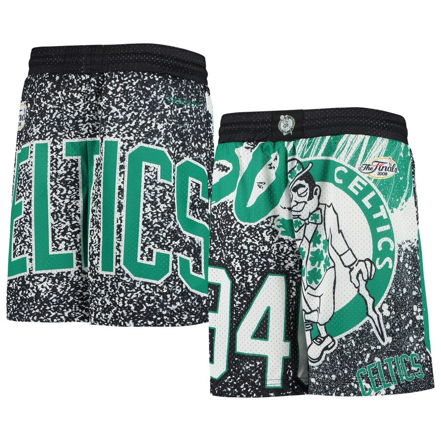 Mitchell & Ness Black Boston Celtics Hardwood Classics Jumbotron Shorts
