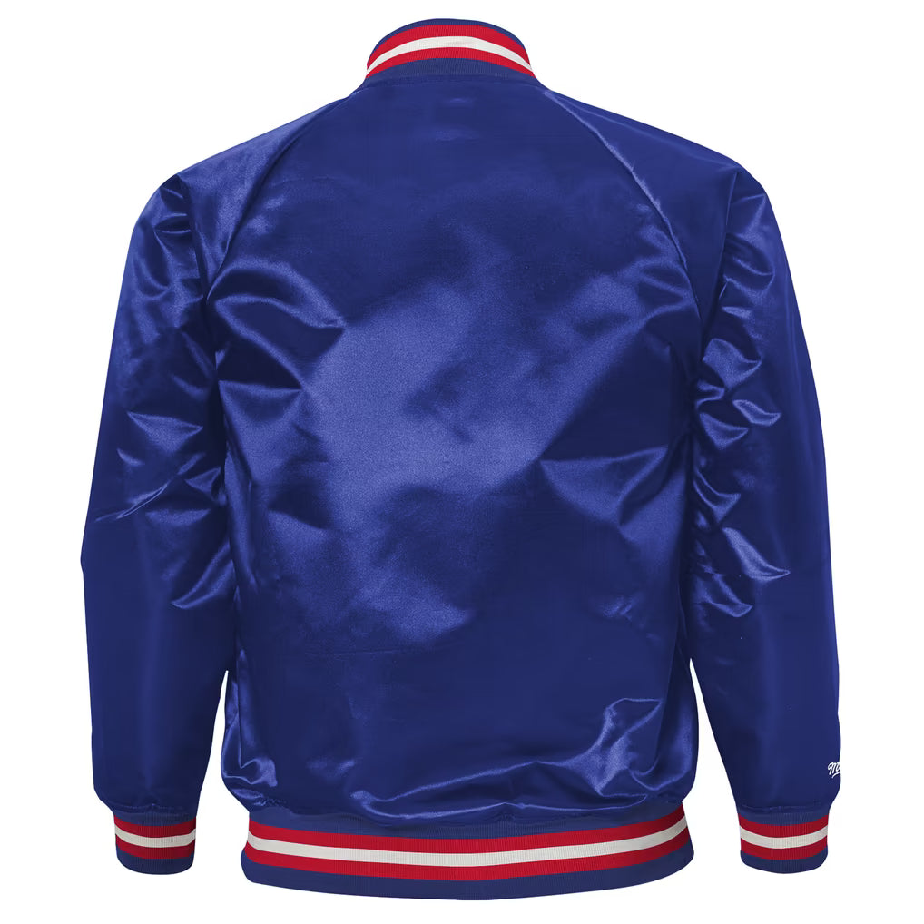 Youth Chicago Cubs Mitchell & Ness Royal Lightweight Full-Snap Satin Jacket